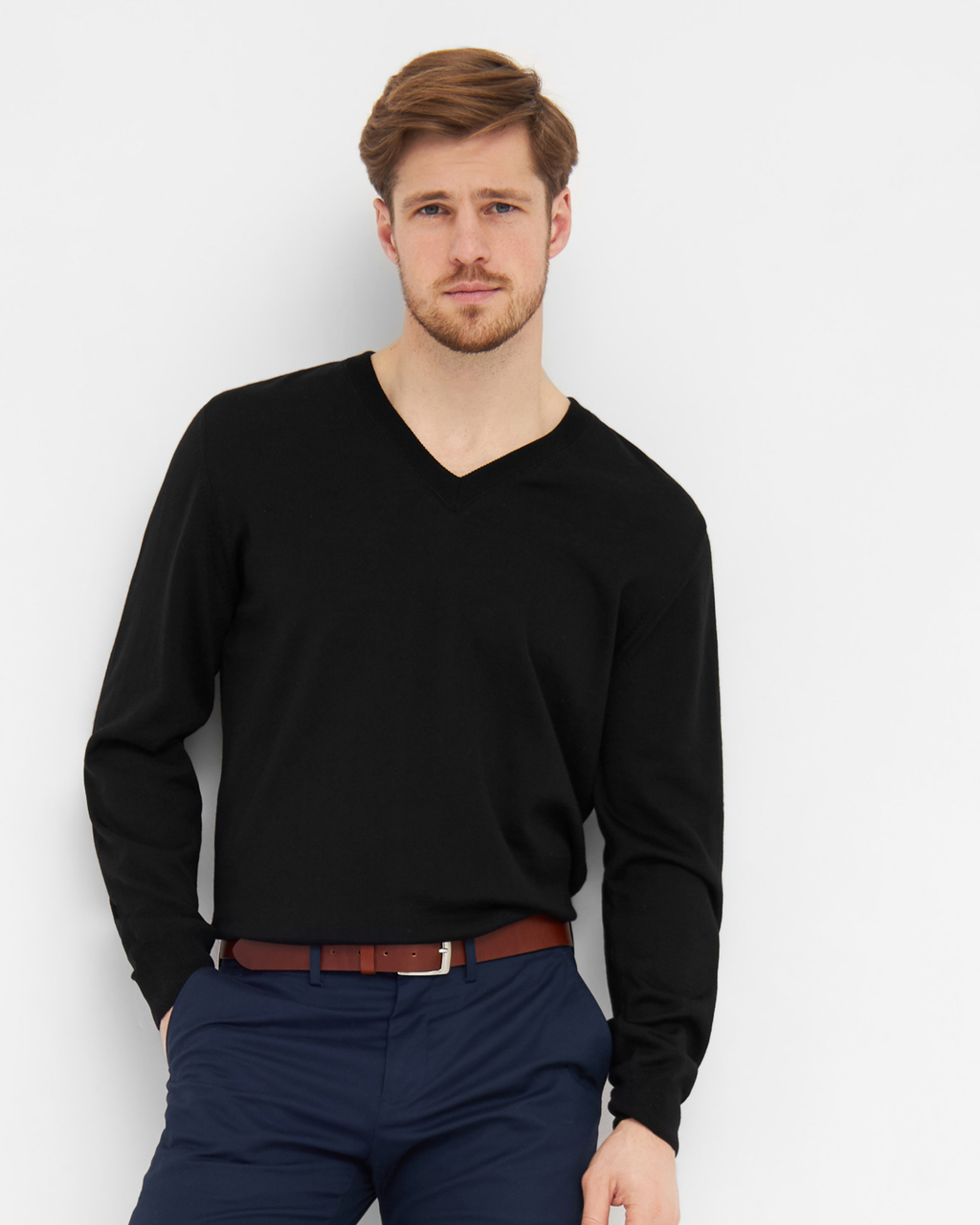 Milan pullover med v-neck