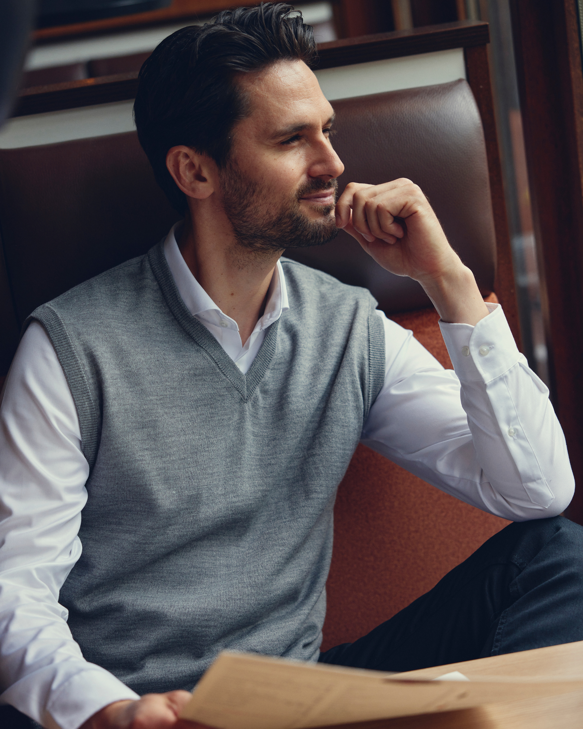 Milan slipover med v-neck