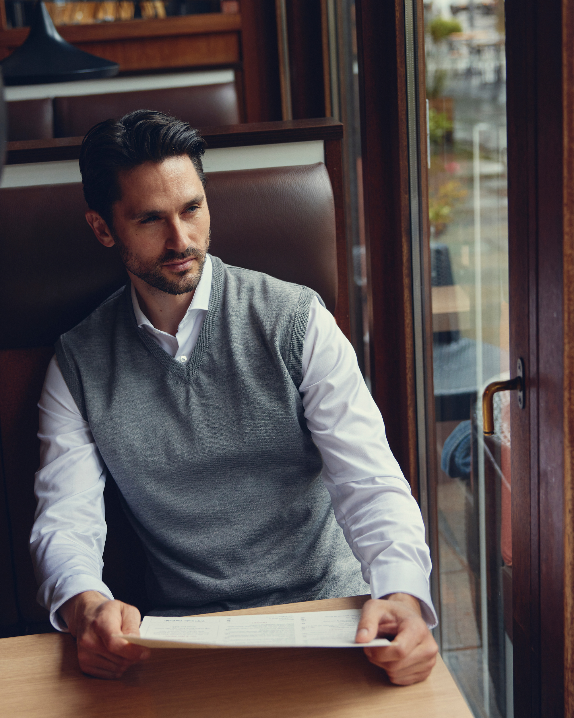 Milan slipover med v-neck