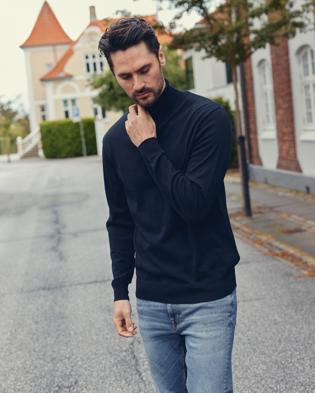Milan pullover med rullekrave