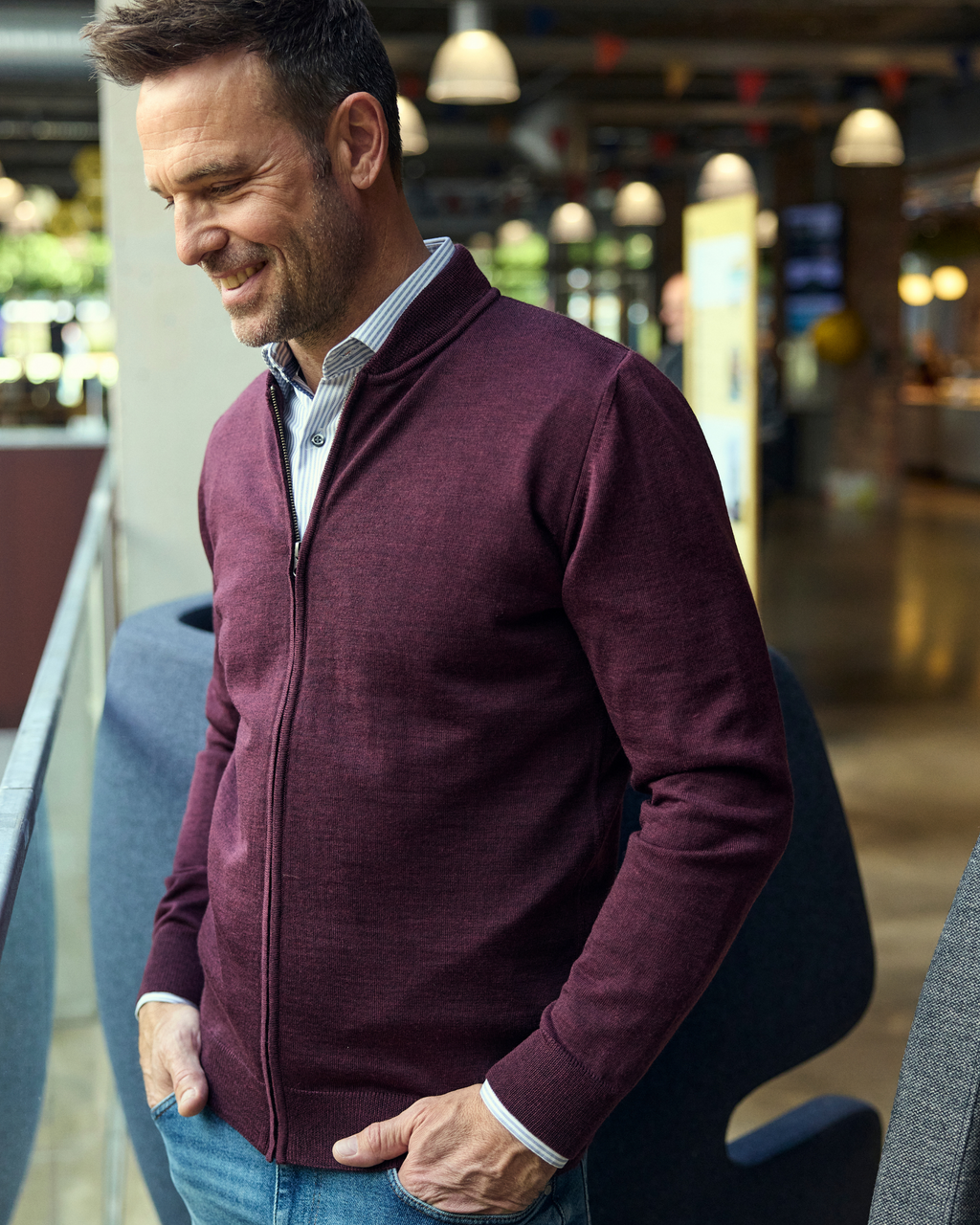 Milan cardigan med lynlås