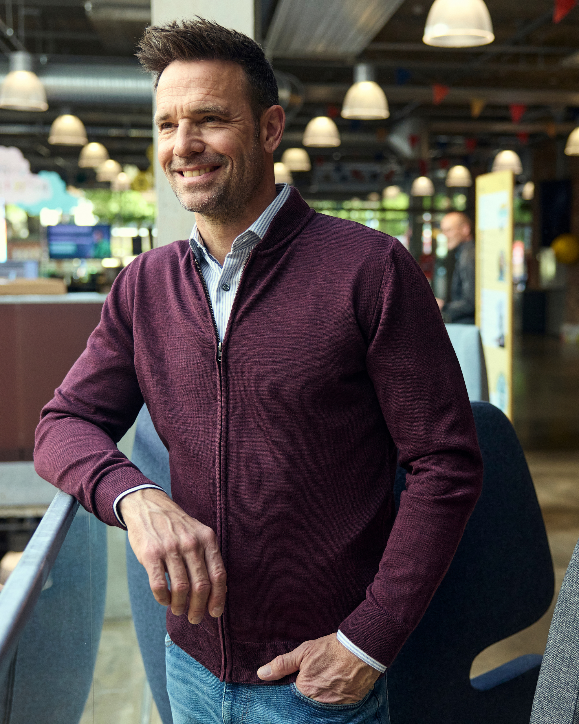 Milan cardigan med lynlås