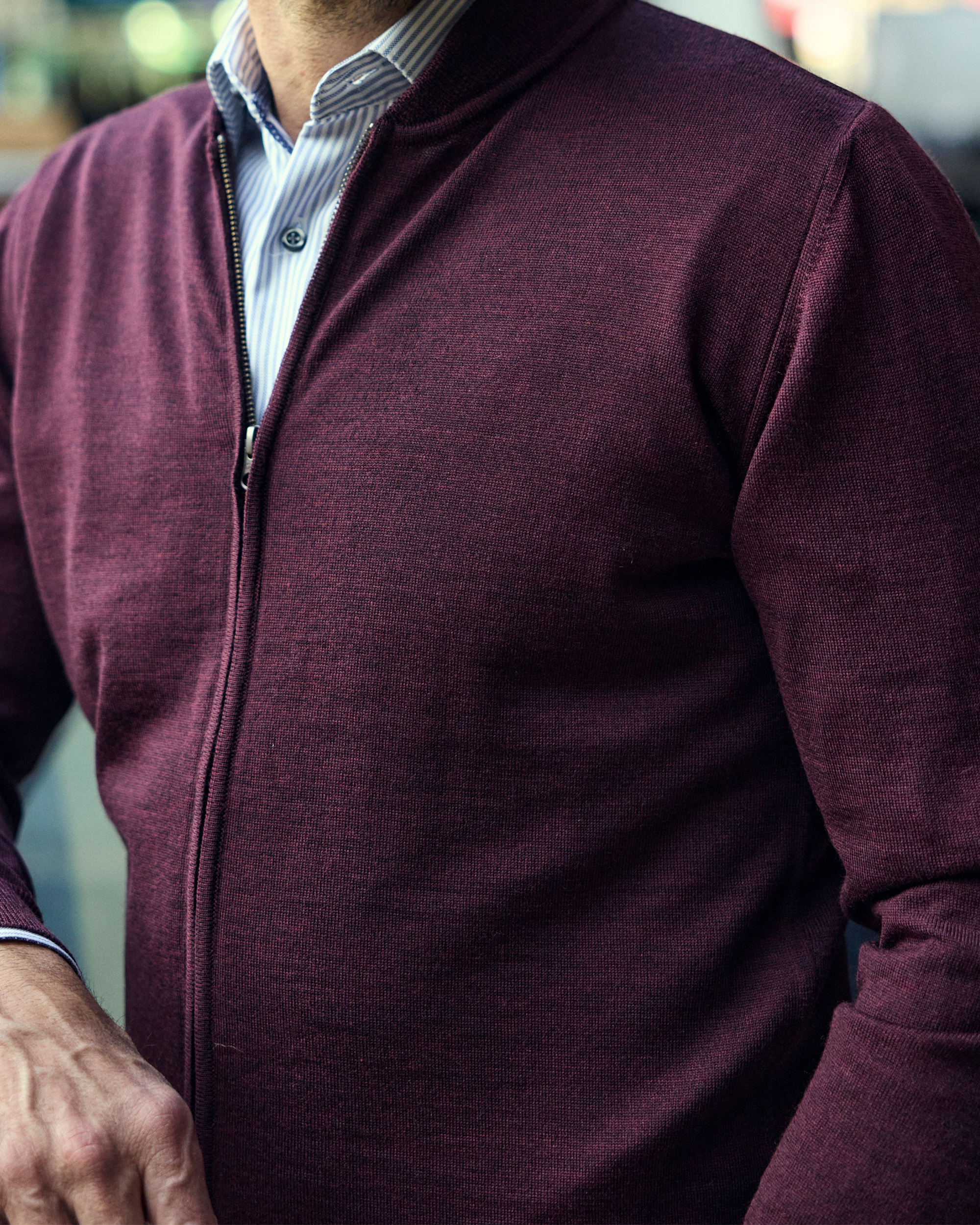 Milan cardigan med lynlås