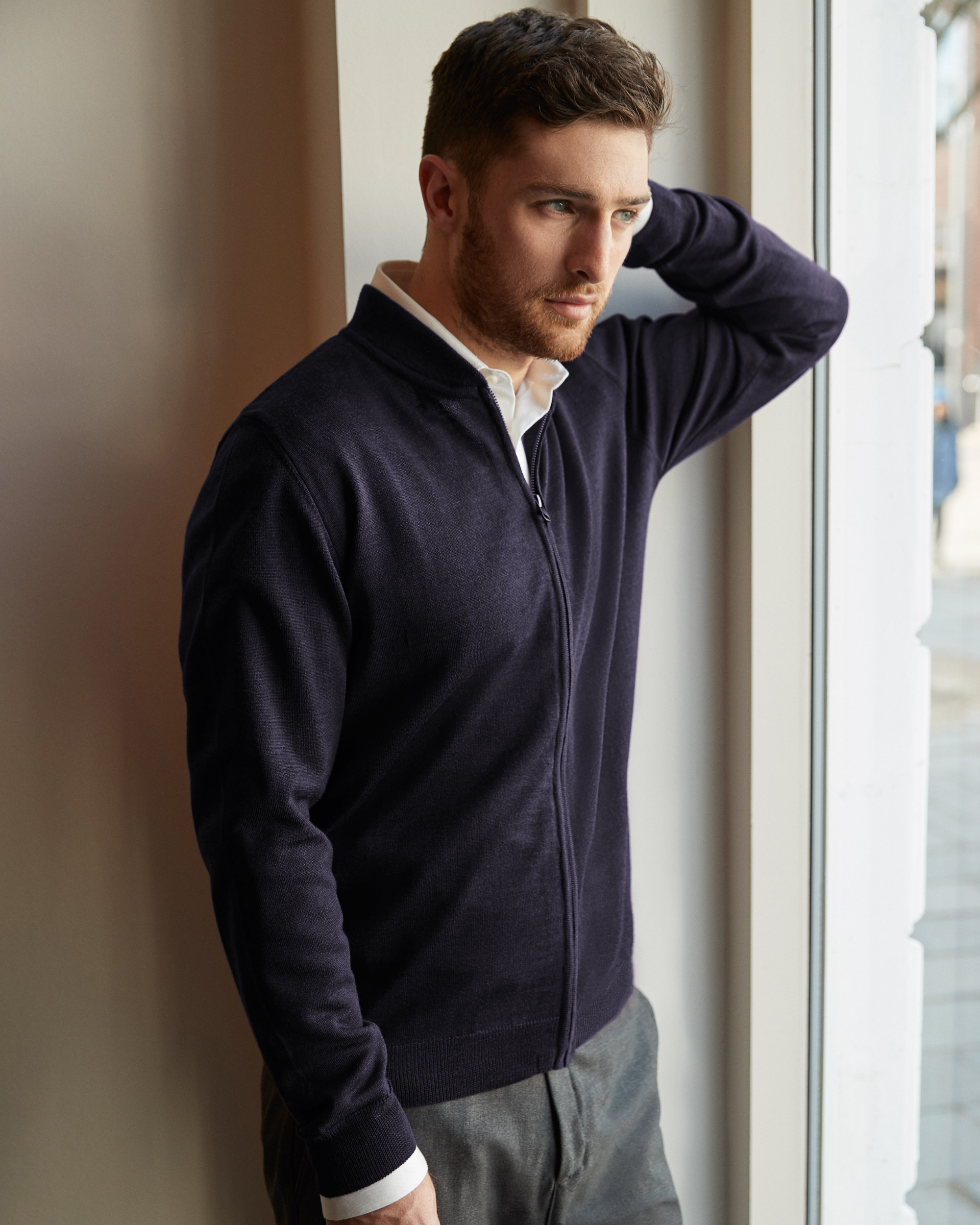 Milan cardigan med lynlås