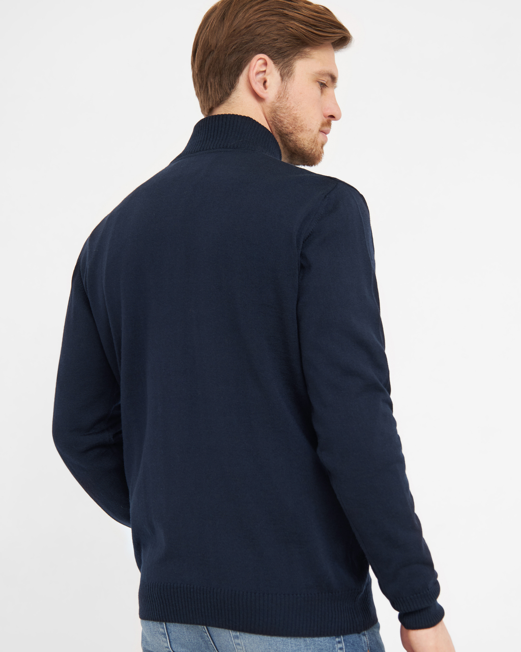 Milan pullover med zip neck lynlås