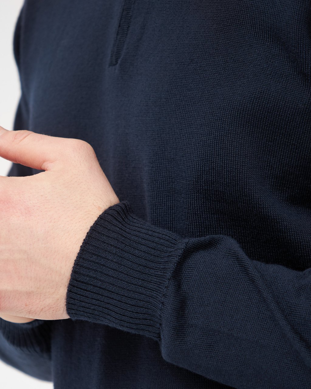 Milan pullover med zip neck lynlås