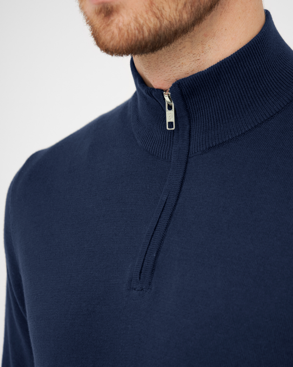 Milan pullover med zip neck lynlås