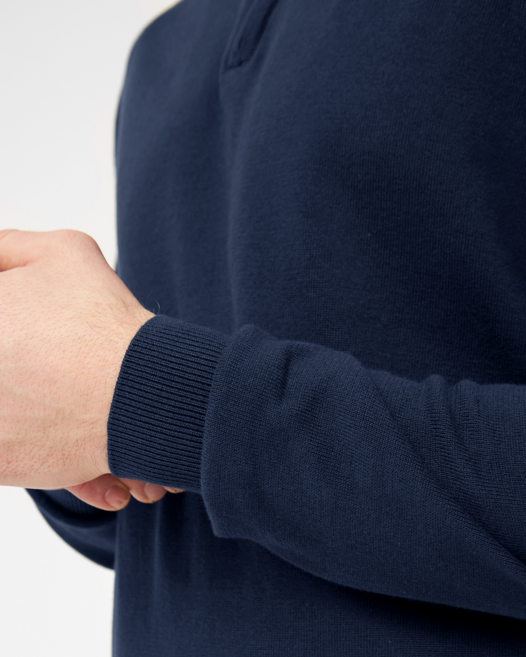 Milan pullover med zip neck lynlås