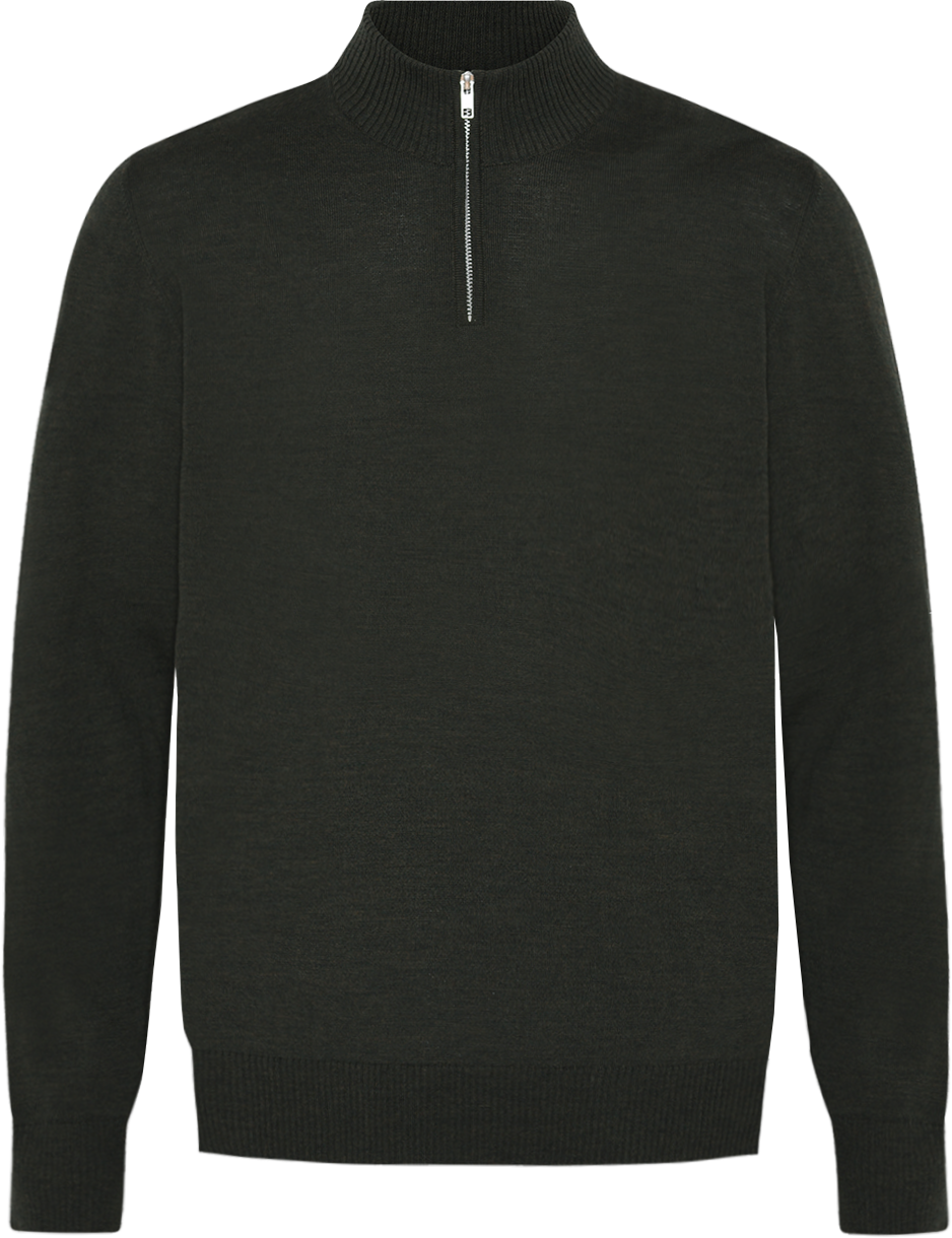 Milan pullover med zip neck lynlås