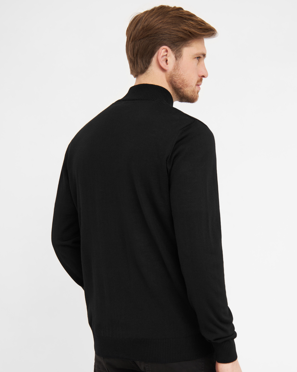 Milan pullover med zip neck lynlås