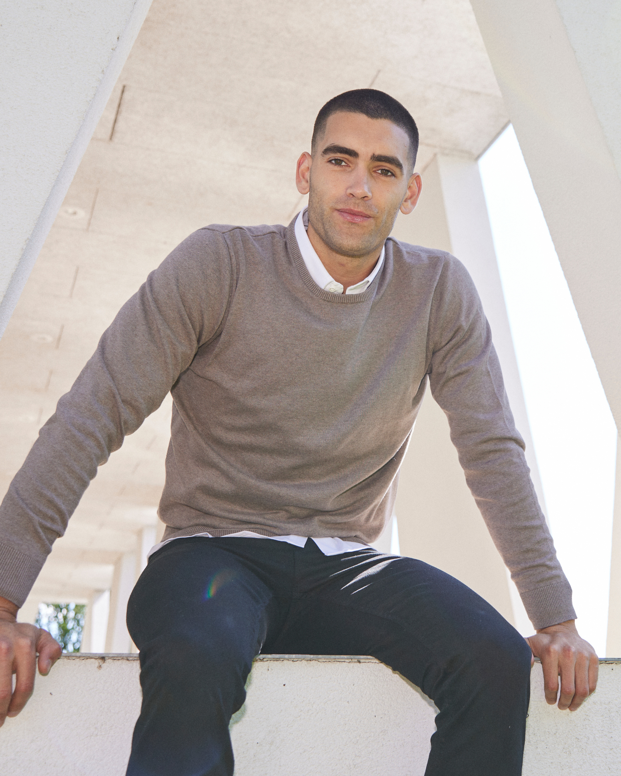 Turin pullover med o-neck