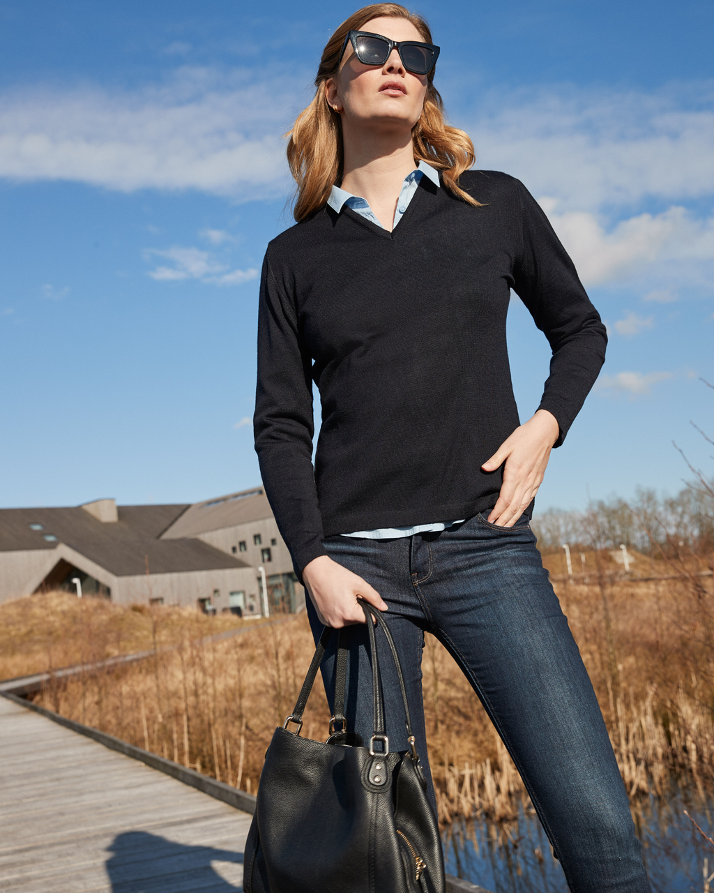 Copenhagen pullover med v-neck