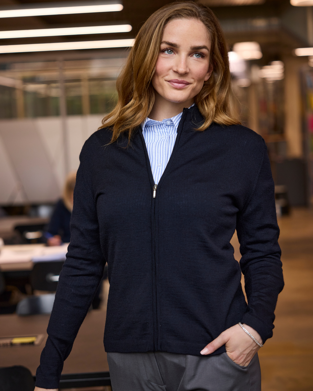 Copenhagen cardigan med lynlås