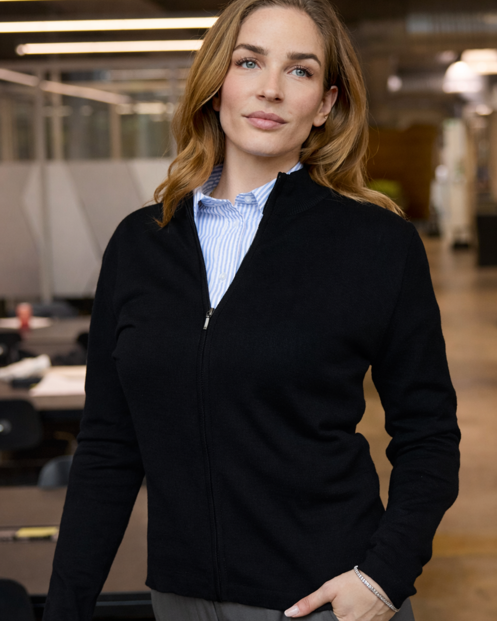 Copenhagen cardigan med lynlås