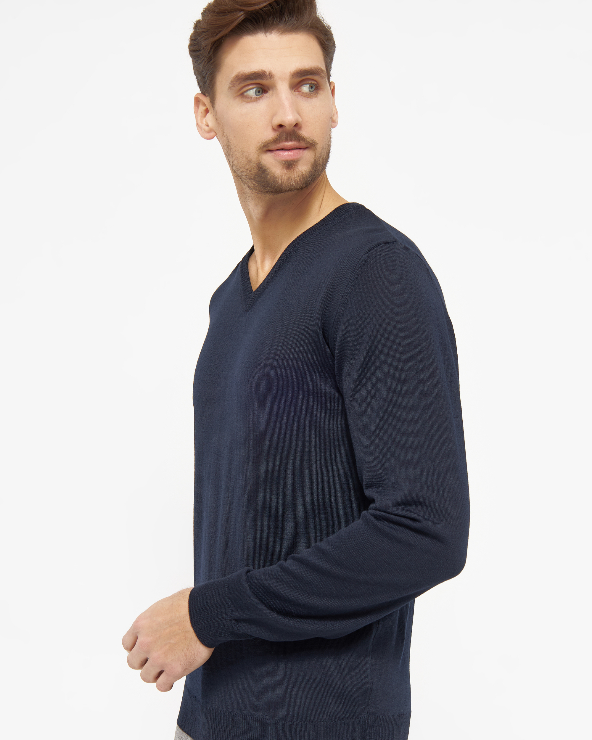 Copenhagen fitted pullover med v-neck