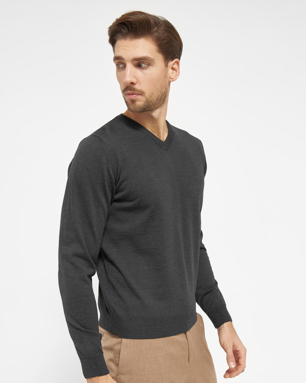 Copenhagen fitted pullover med v-neck