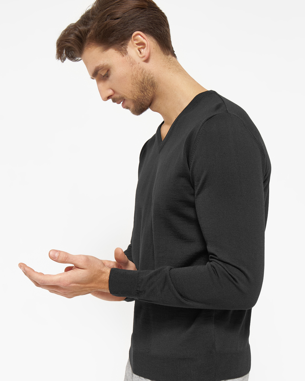 Copenhagen fitted pullover med v-neck
