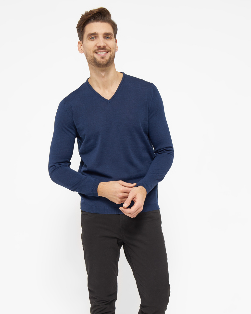 Berlin pullover med v-neck