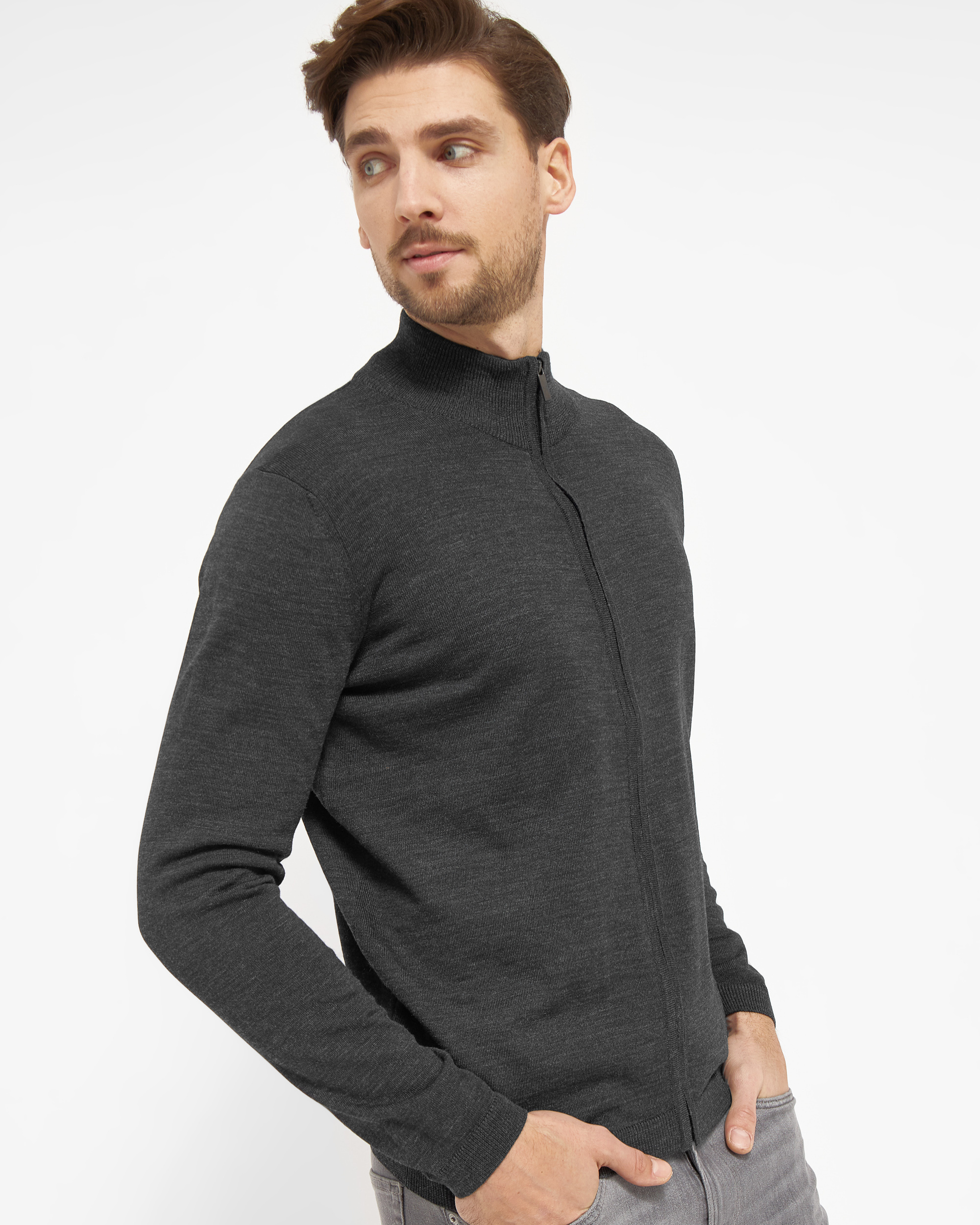 Berlin cardigan med lynlås