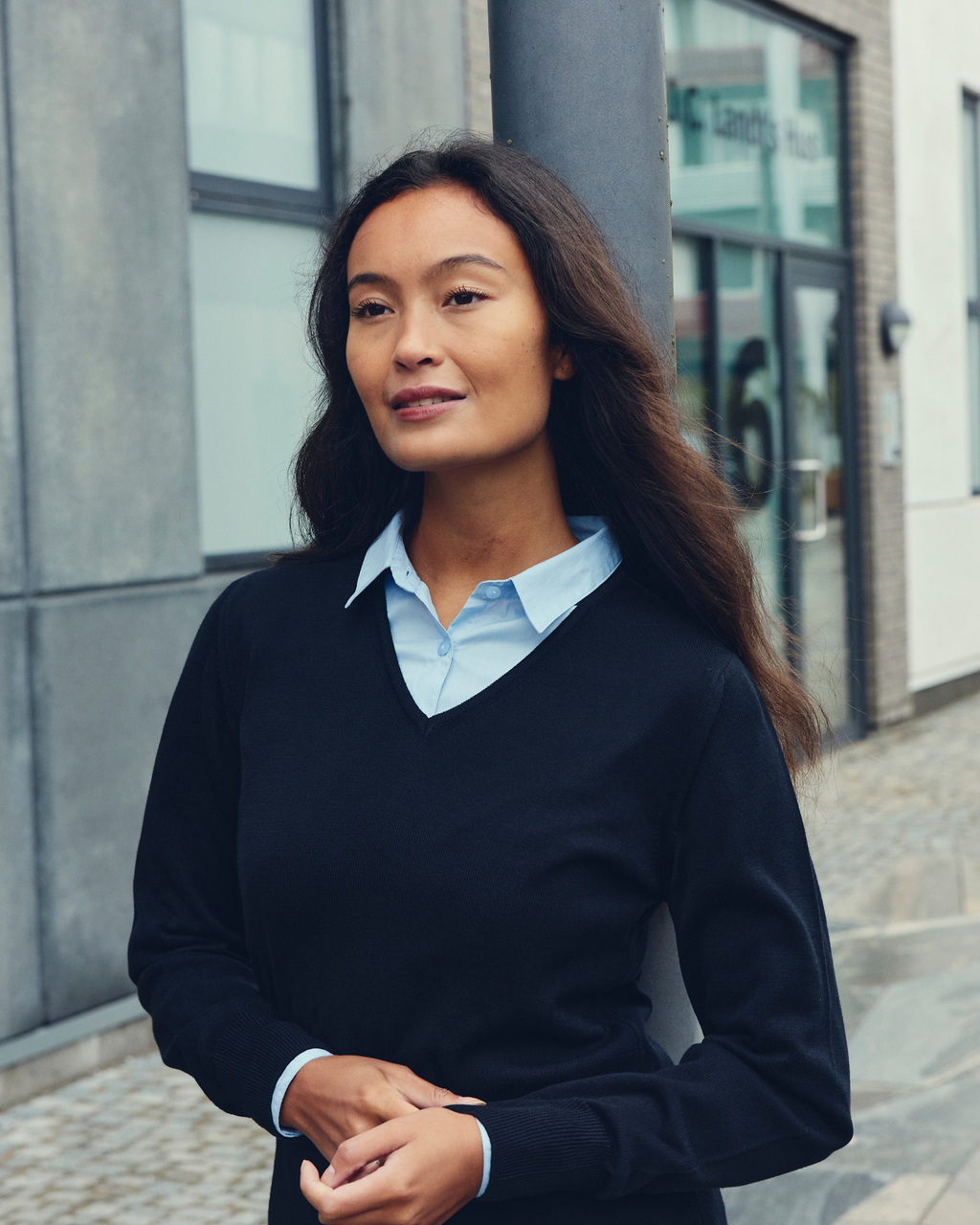 Stockholm pullover med v-neck