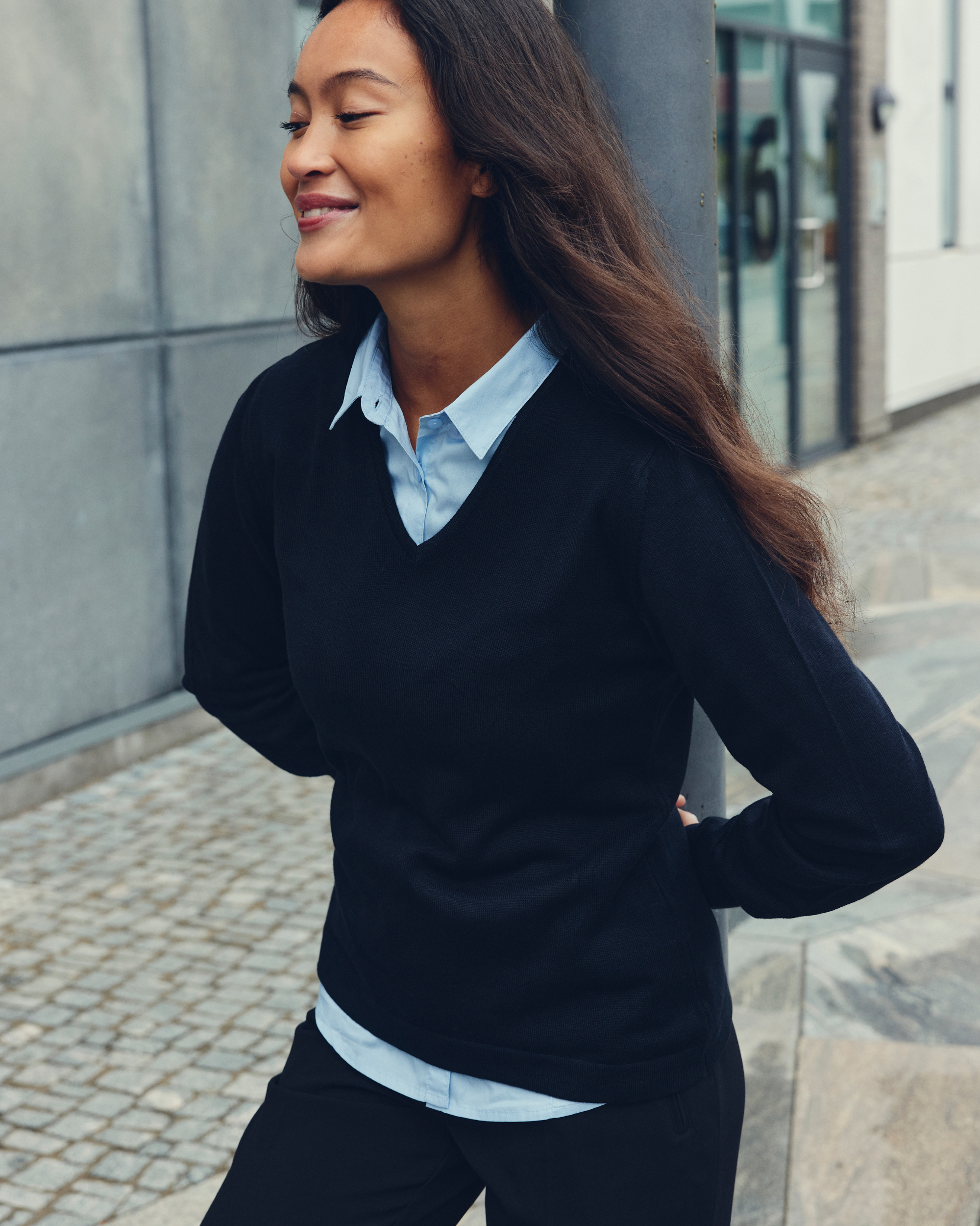 Stockholm pullover med v-neck