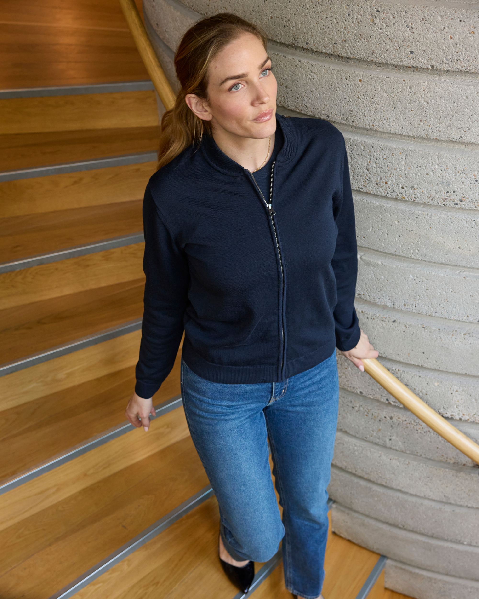 Stockholm cardigan med lynlås