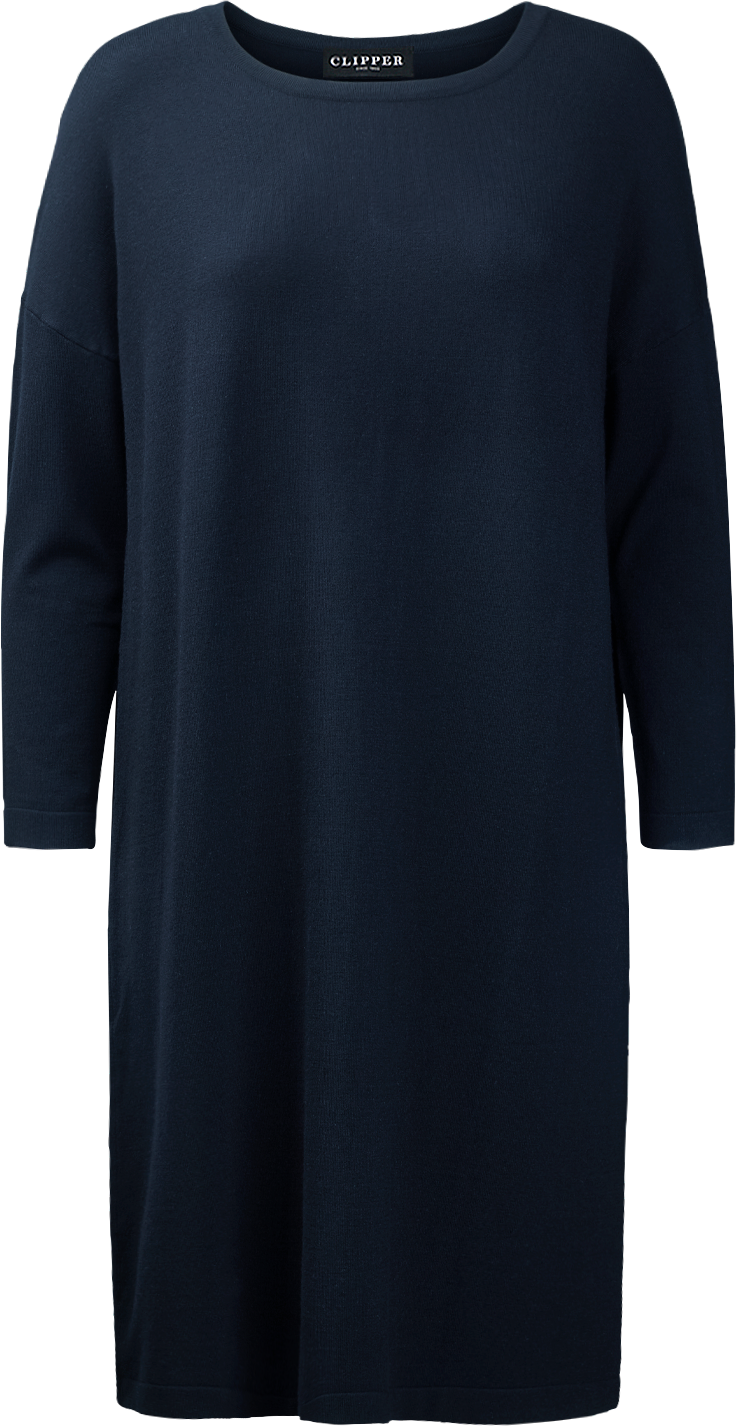 Paris kjole med bådhals og trekvart lange ærmer