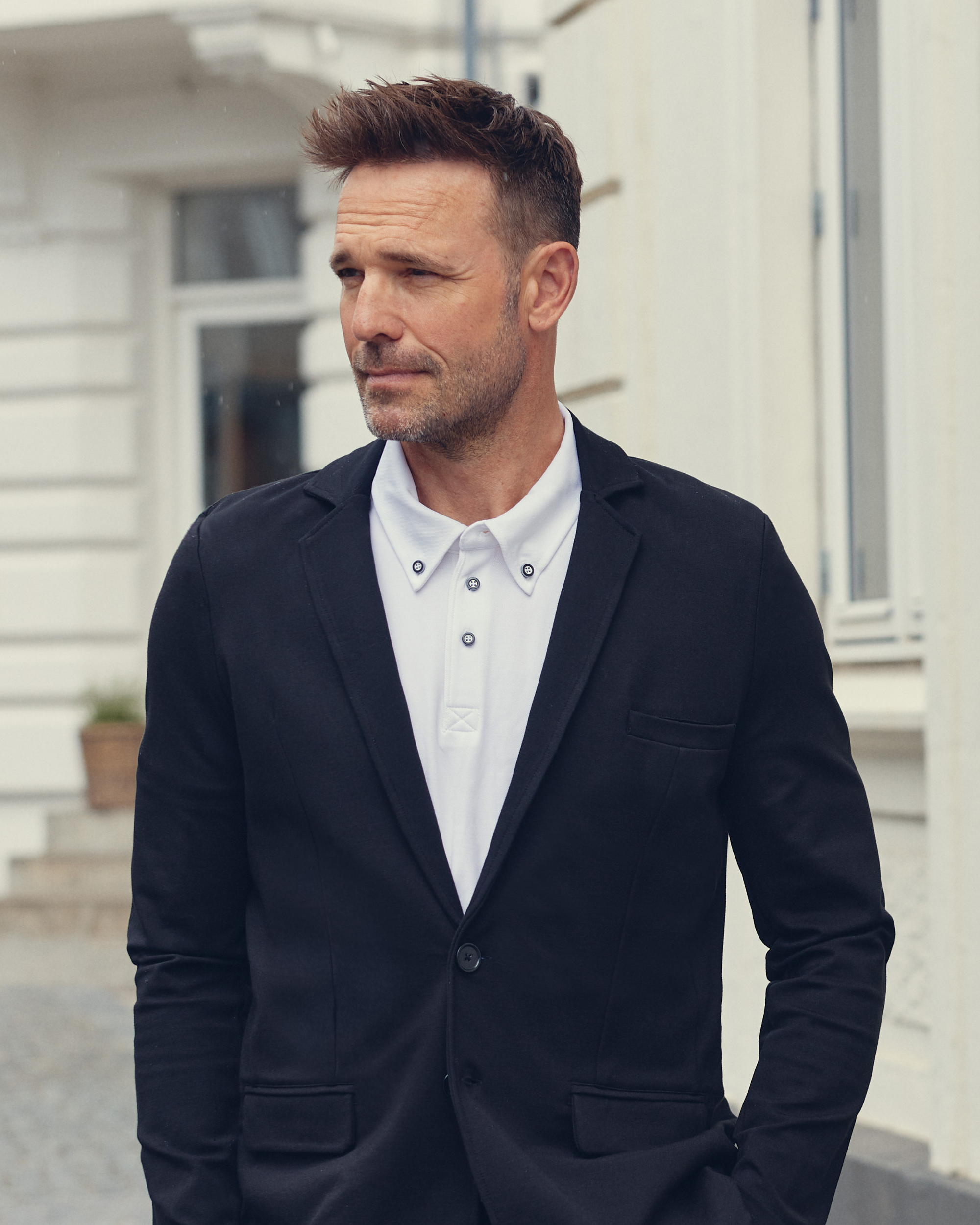 Munich polo i ekstra fin merinould blend