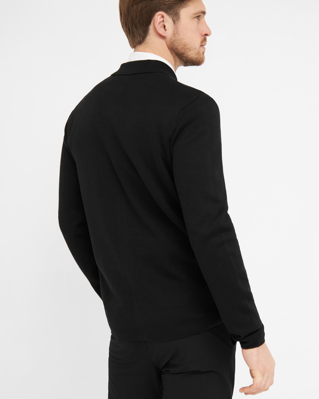 Manchester cardigan med knapper og skjortekrave