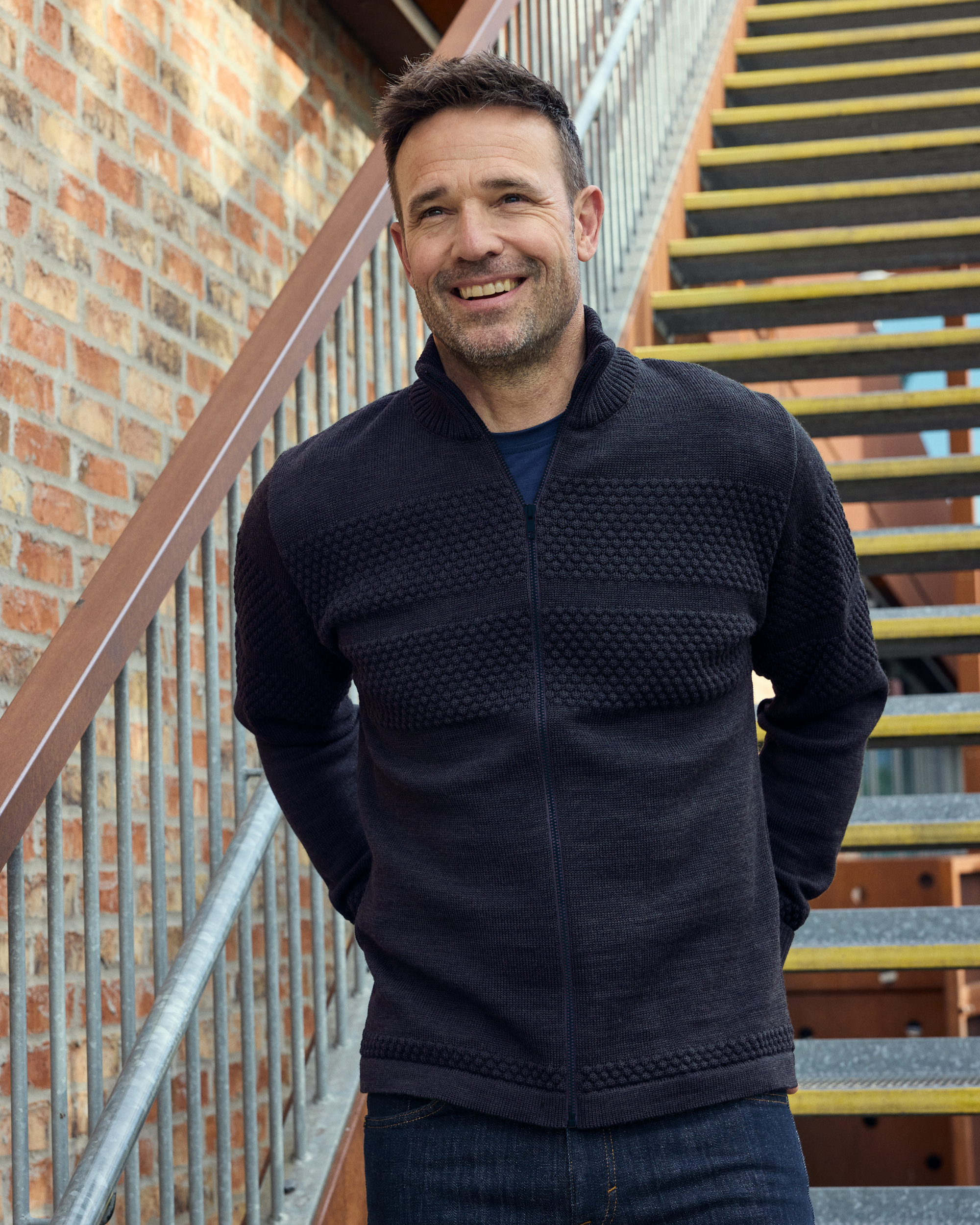 Saltum cardigan med lynlås