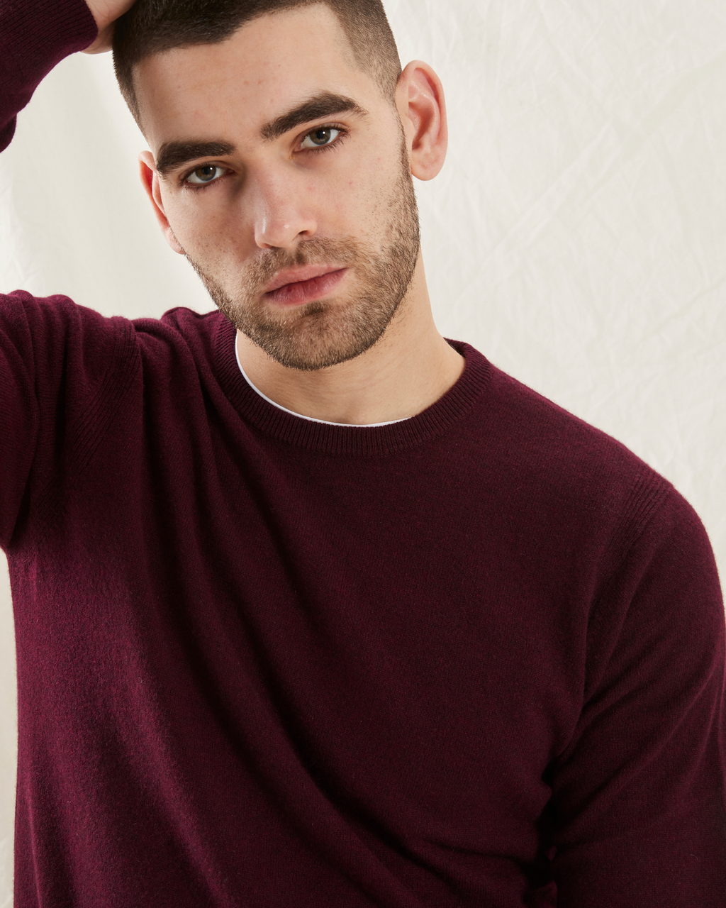 Sheffield pullover med o-neck i kashmir