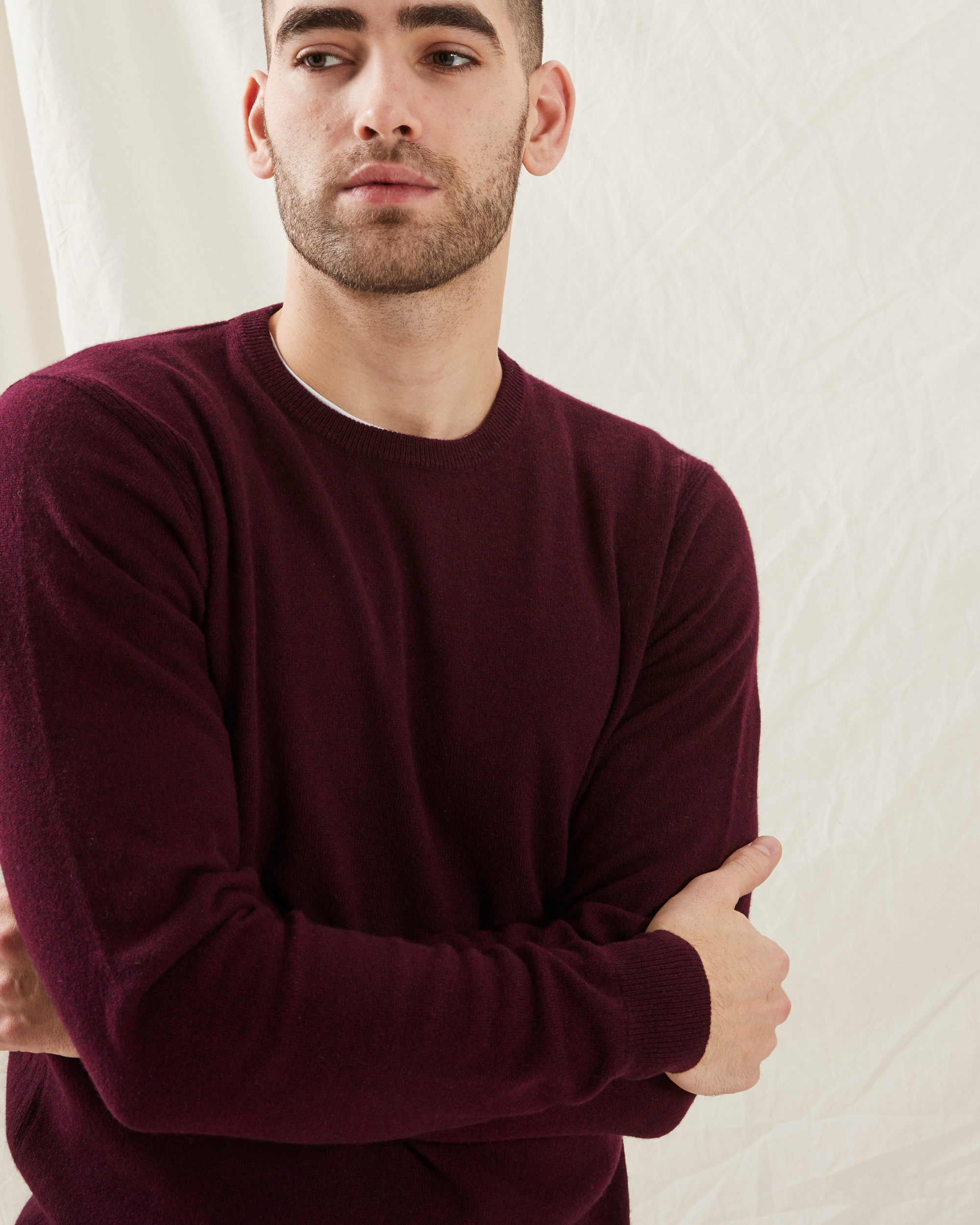 Sheffield pullover med o-neck i kashmir