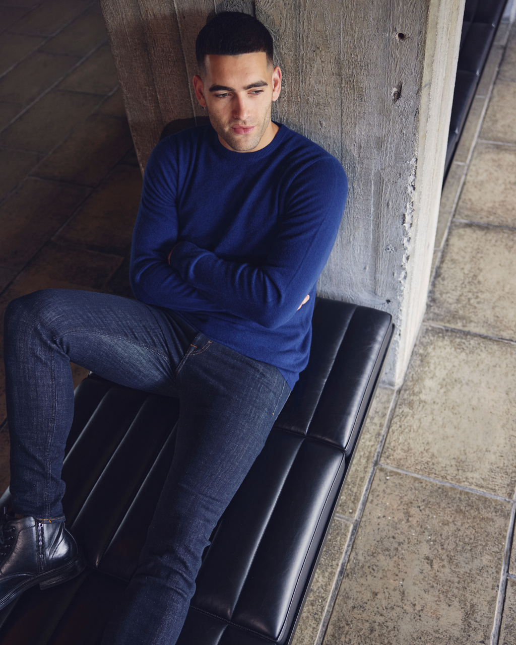 Sheffield pullover med o-neck i kashmir