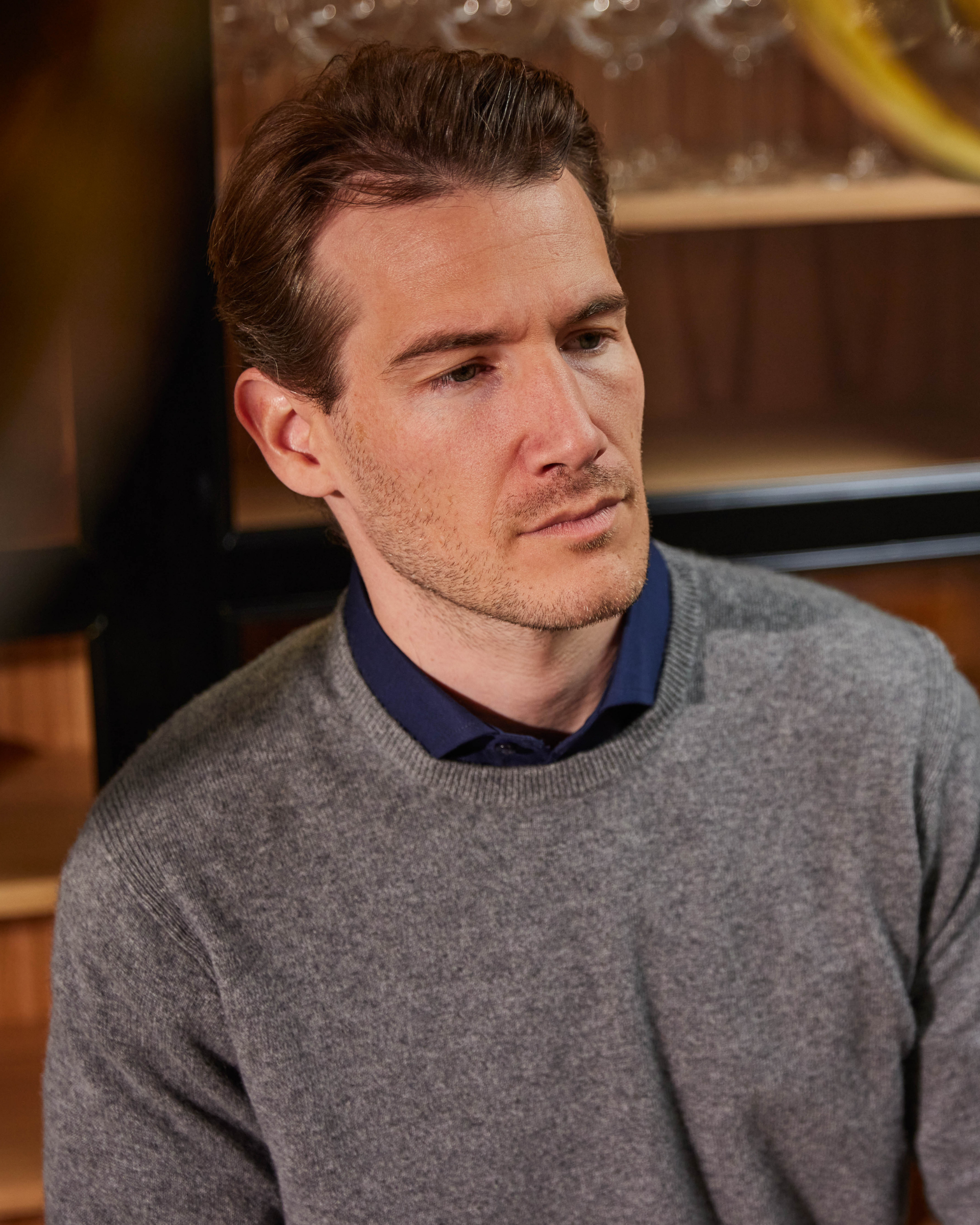 Sheffield pullover med o-neck i kashmir