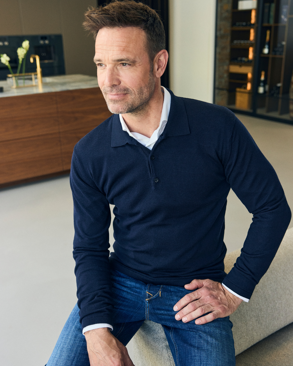 Prato pullover med polokrave