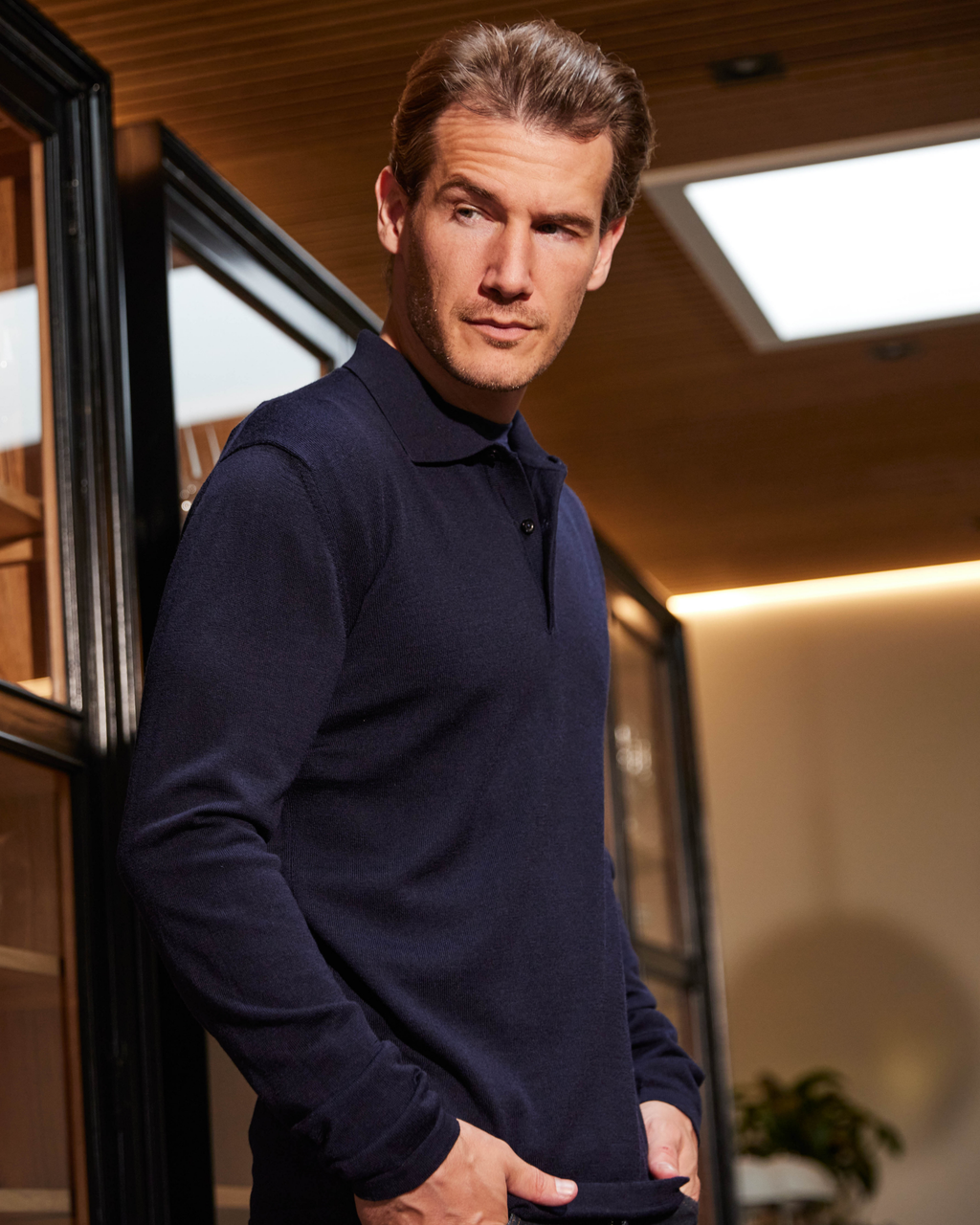 Prato pullover med polokrave
