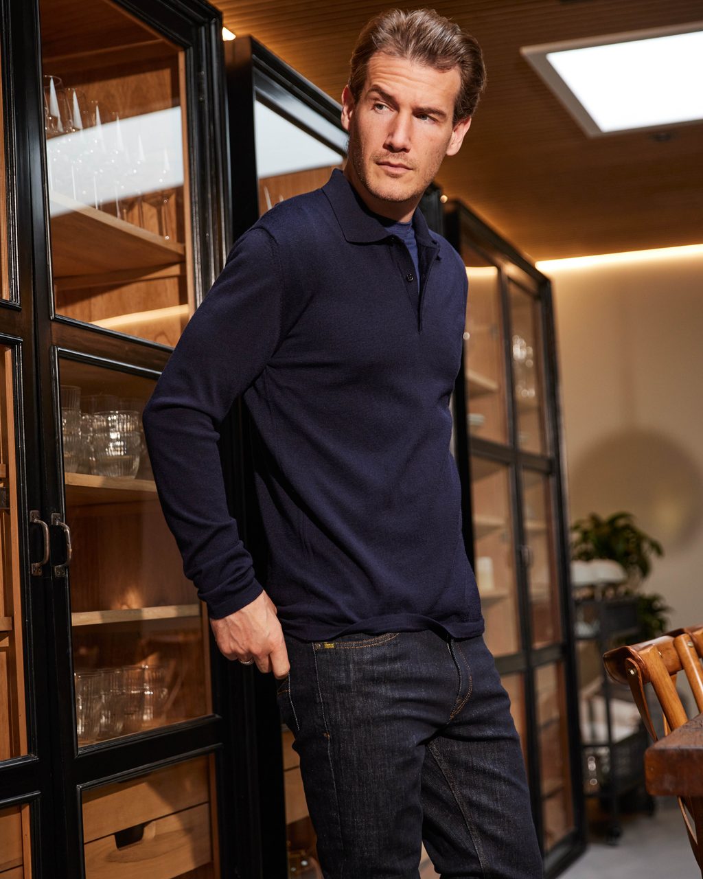 Prato pullover med polokrave
