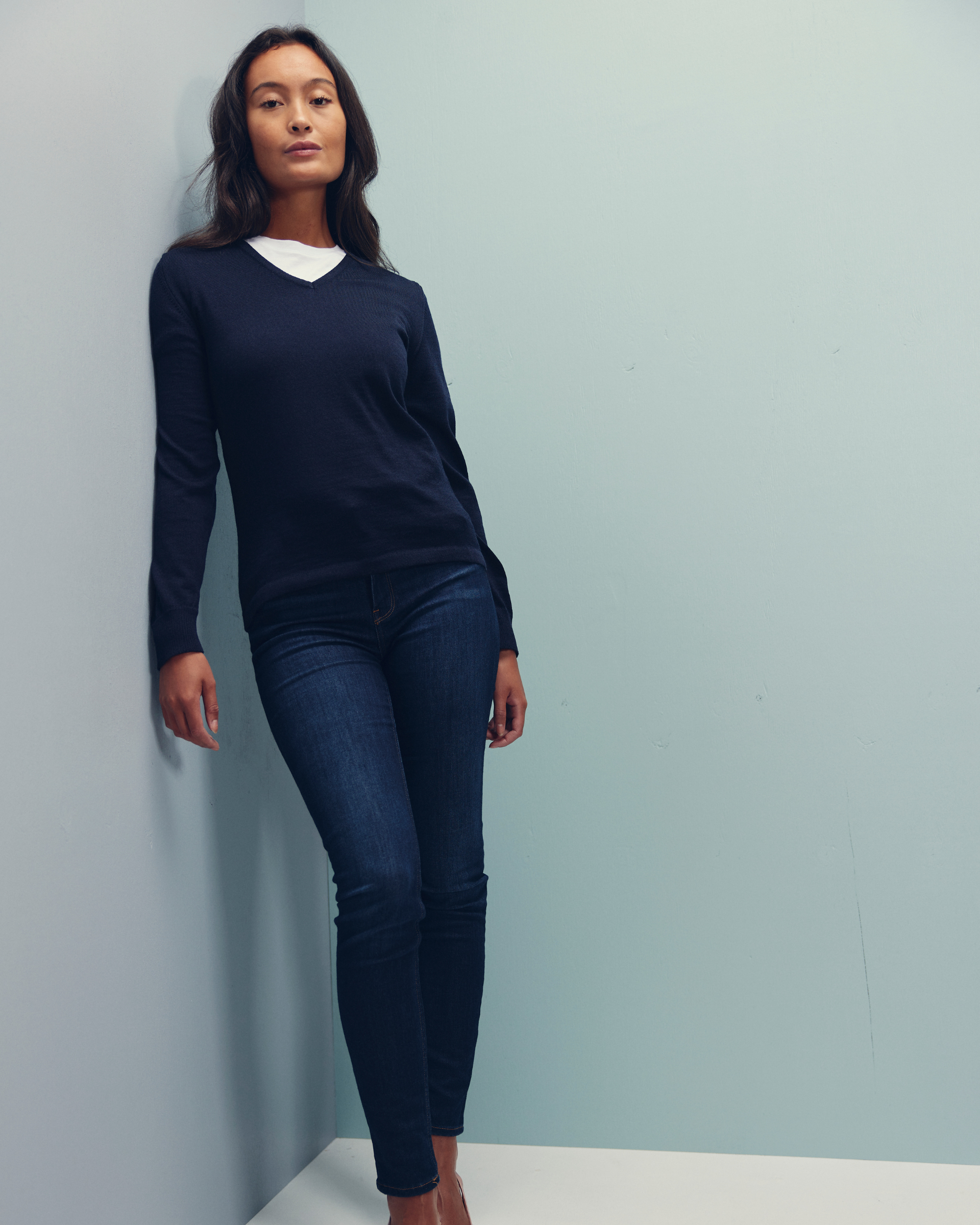 Milan pullover med v-neck