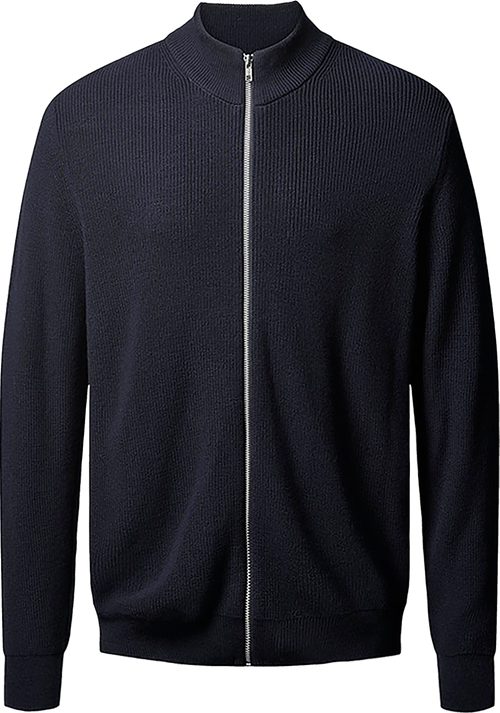 Aalborg cardigan med lynlås og raglanærmer