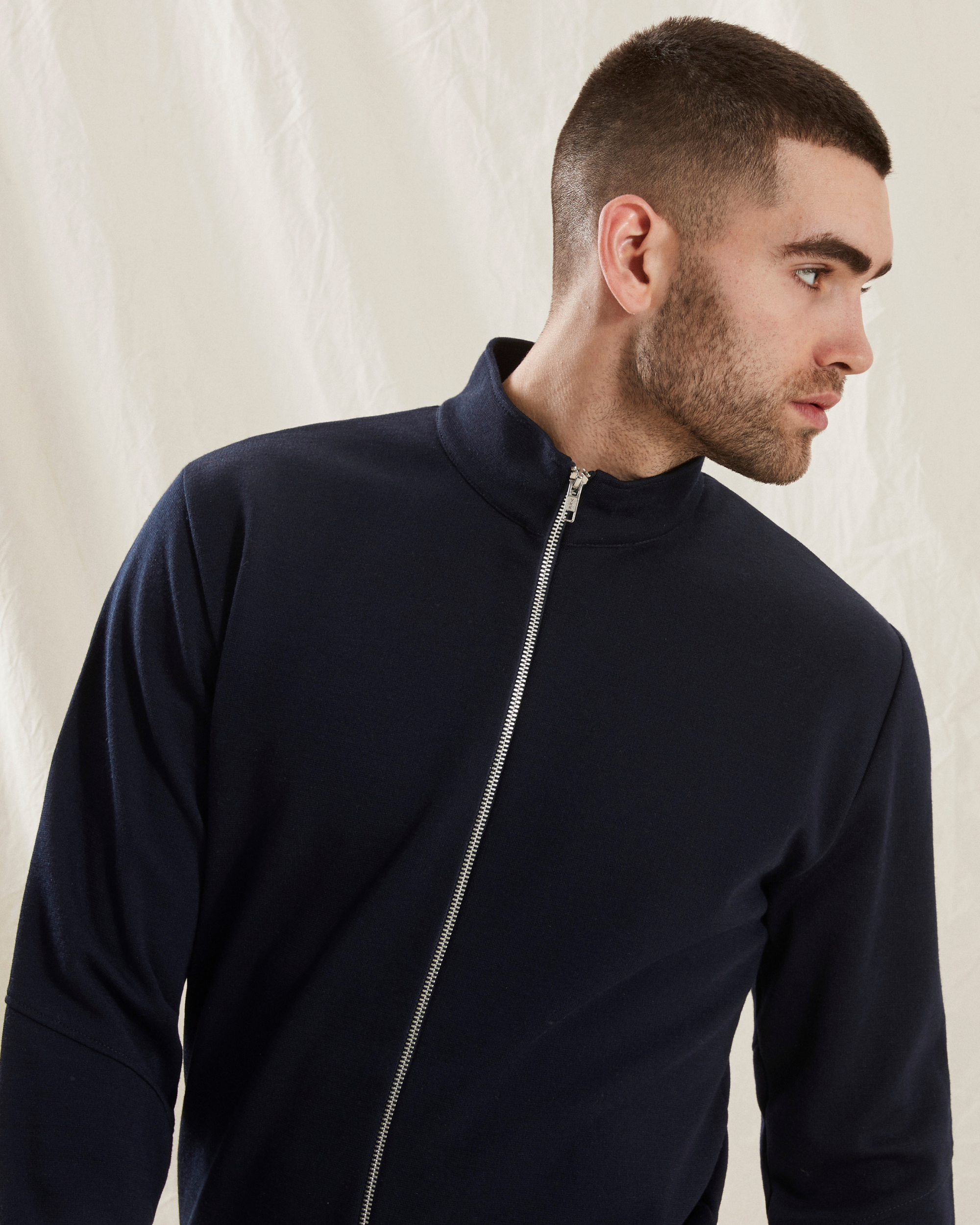 Portofino cardigan med lynlås