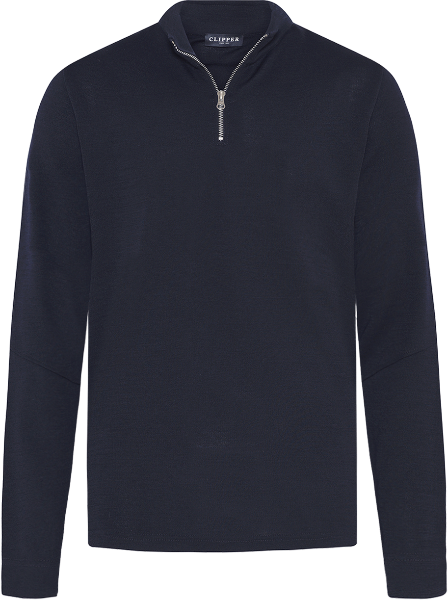 Portofino pullover med zip neck lynlås