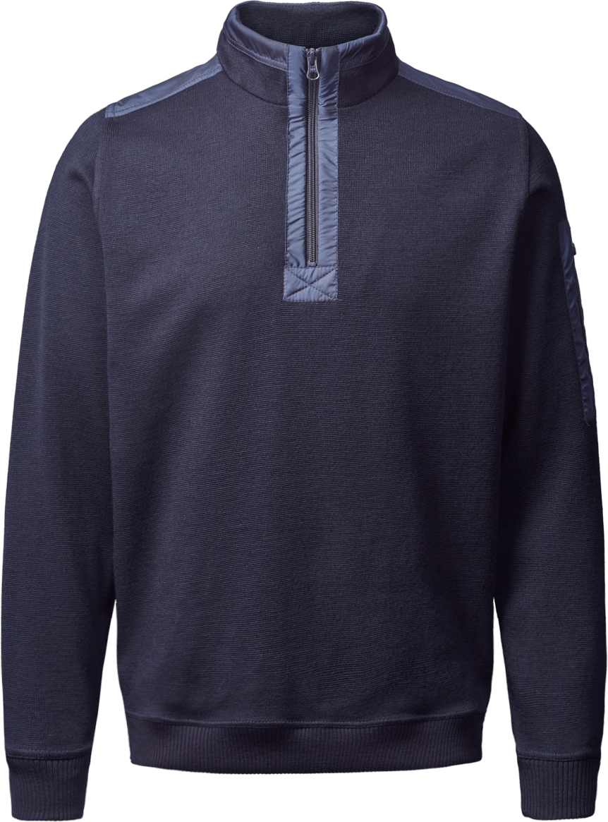 Kilkenny pullover med zip neck lynlås