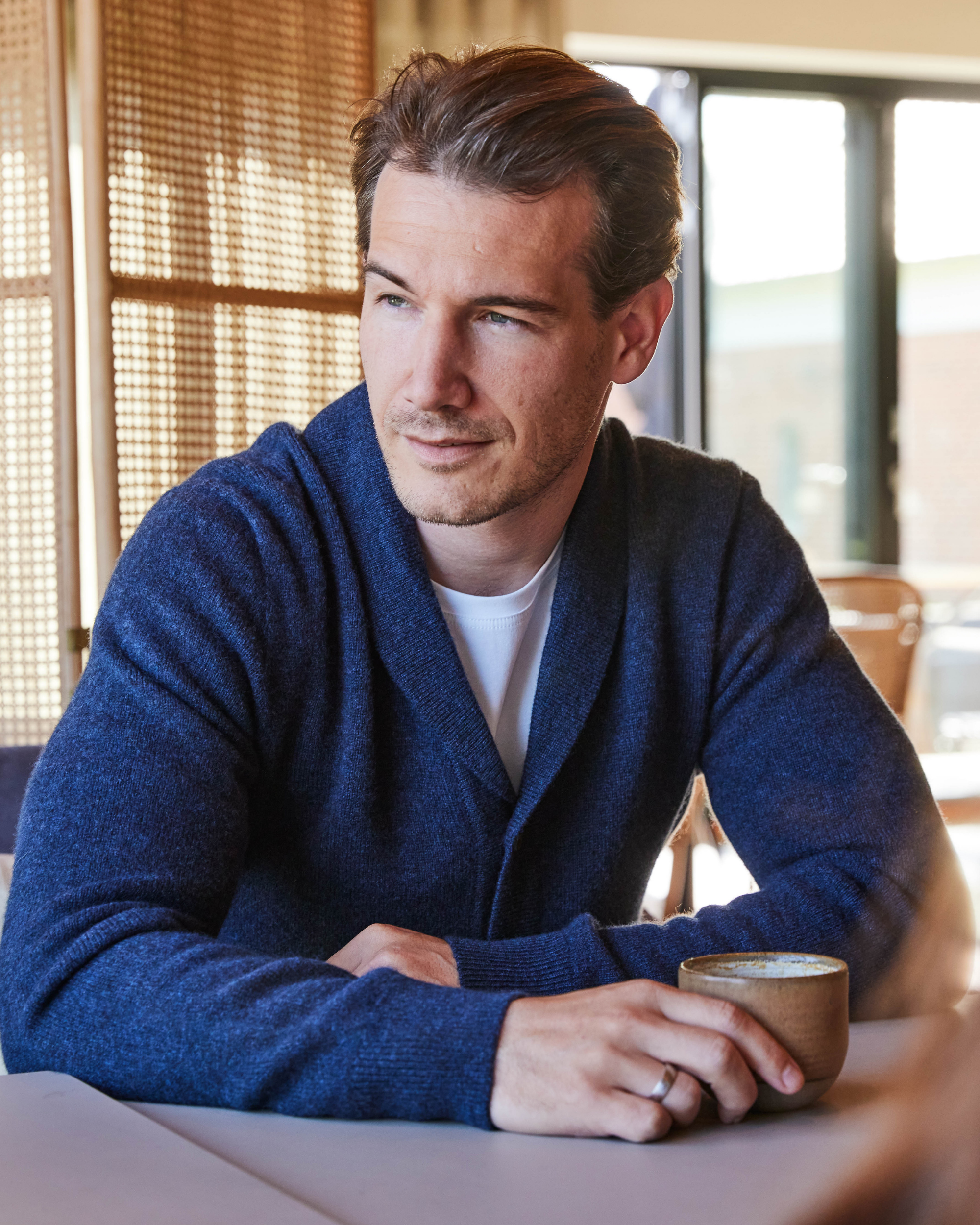 Asti cardigan med sjalskrave