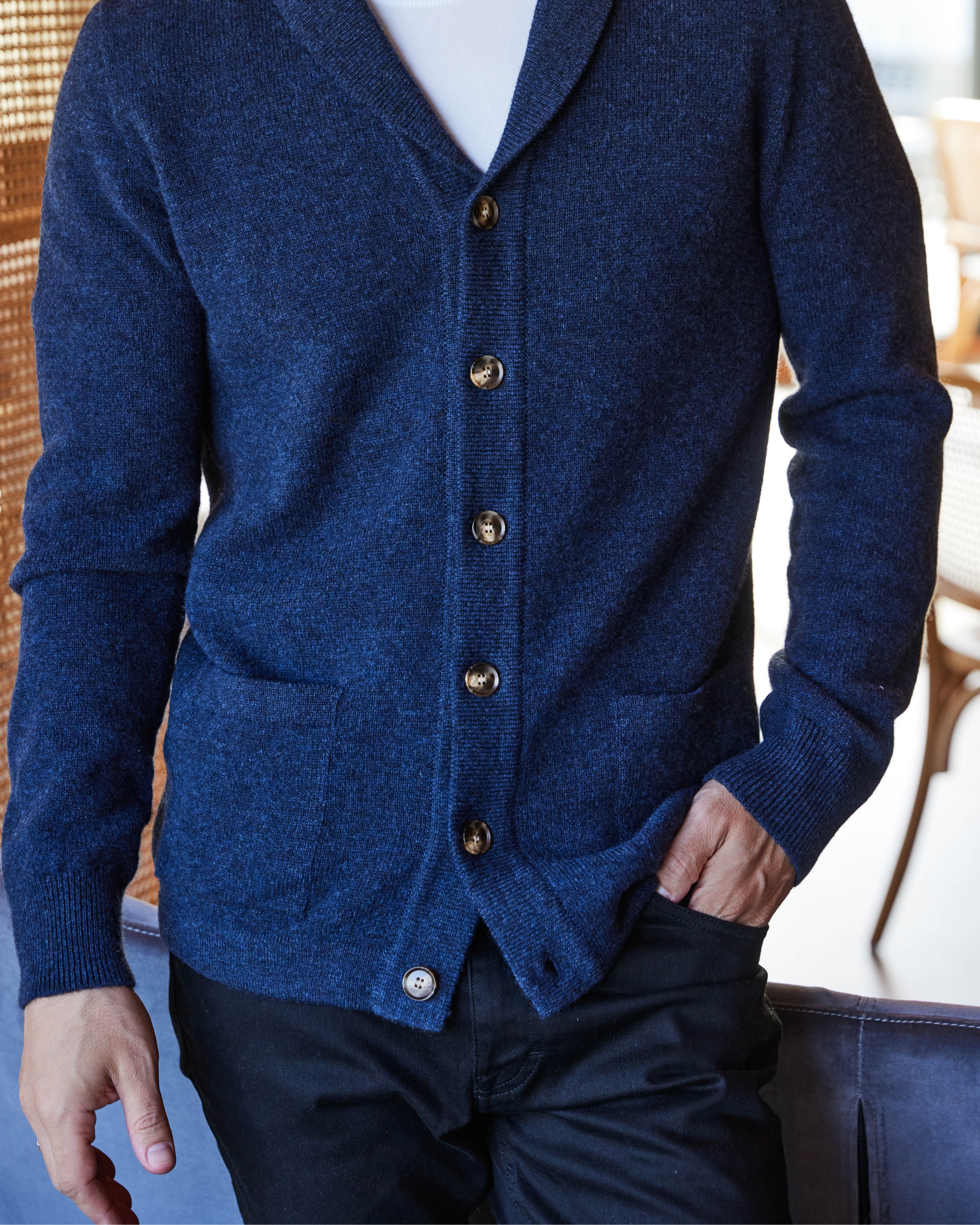 Asti cardigan med sjalskrave