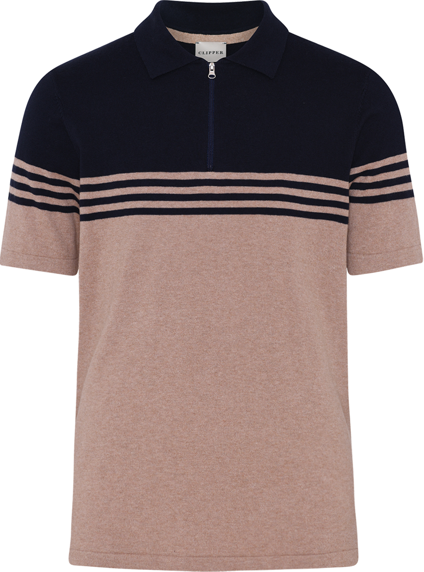 Padova strik polo i bomuld/kashmir blend