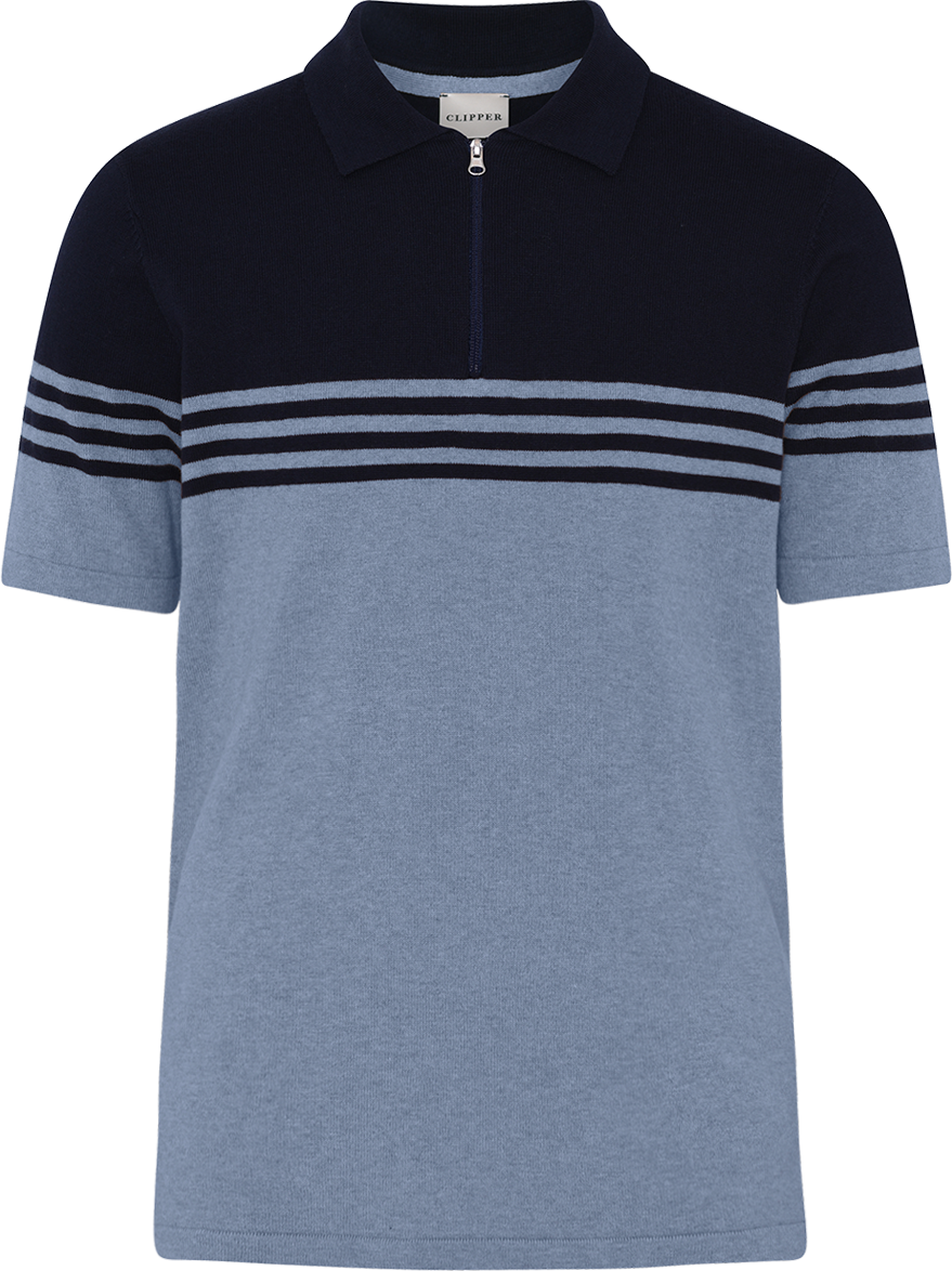 Padova strik polo i bomuld/kashmir blend