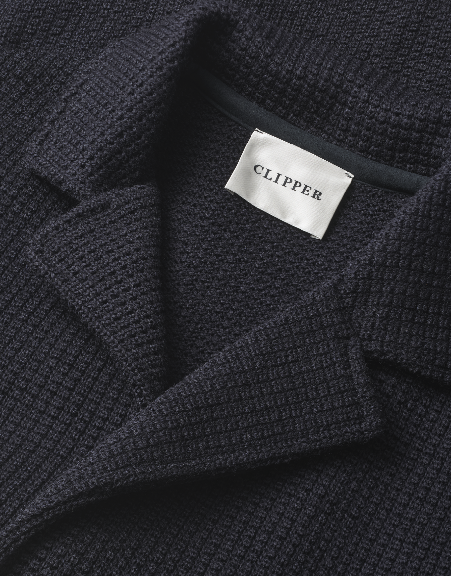 Swindon uld blazer i strik