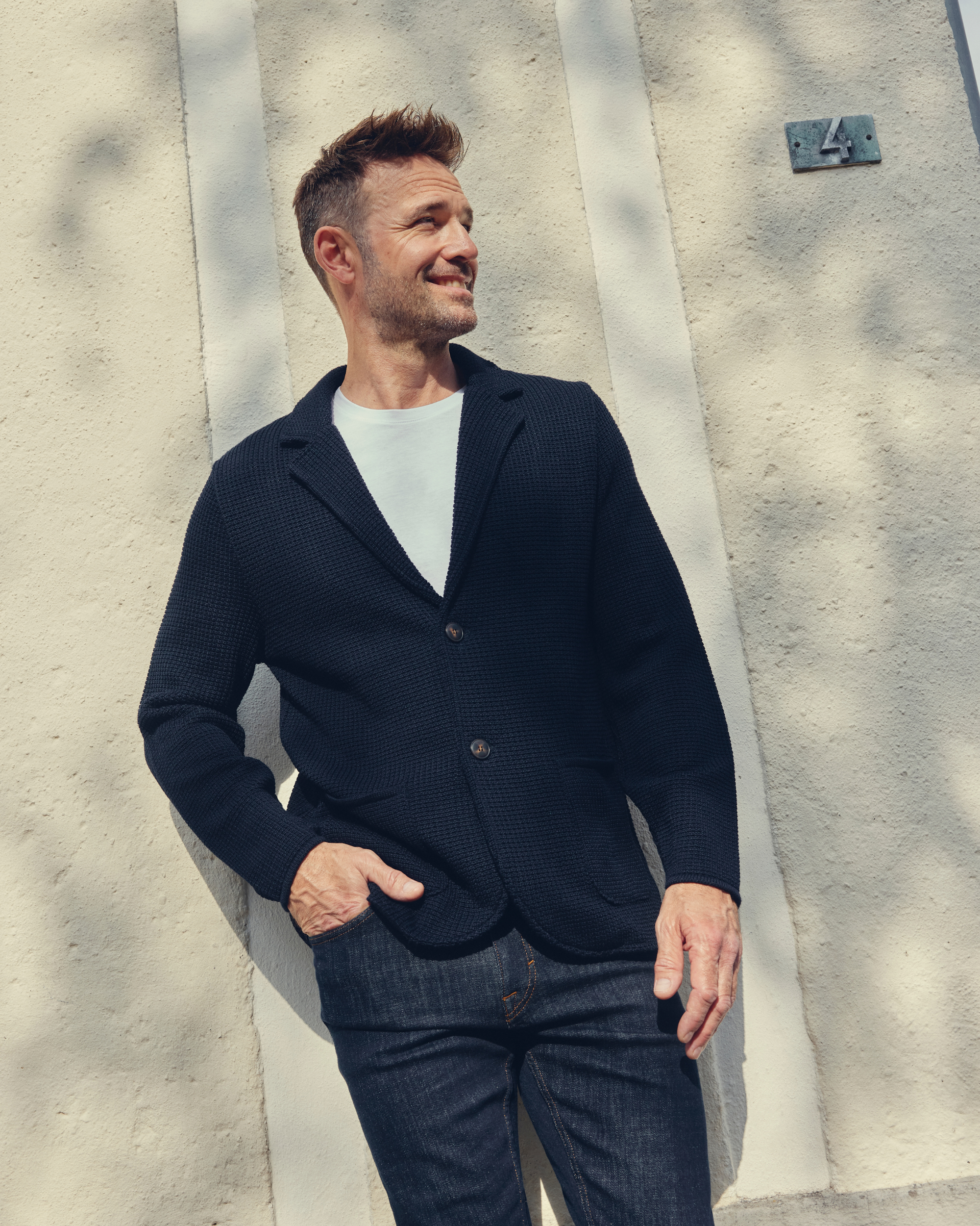 Swindon uld blazer i strik