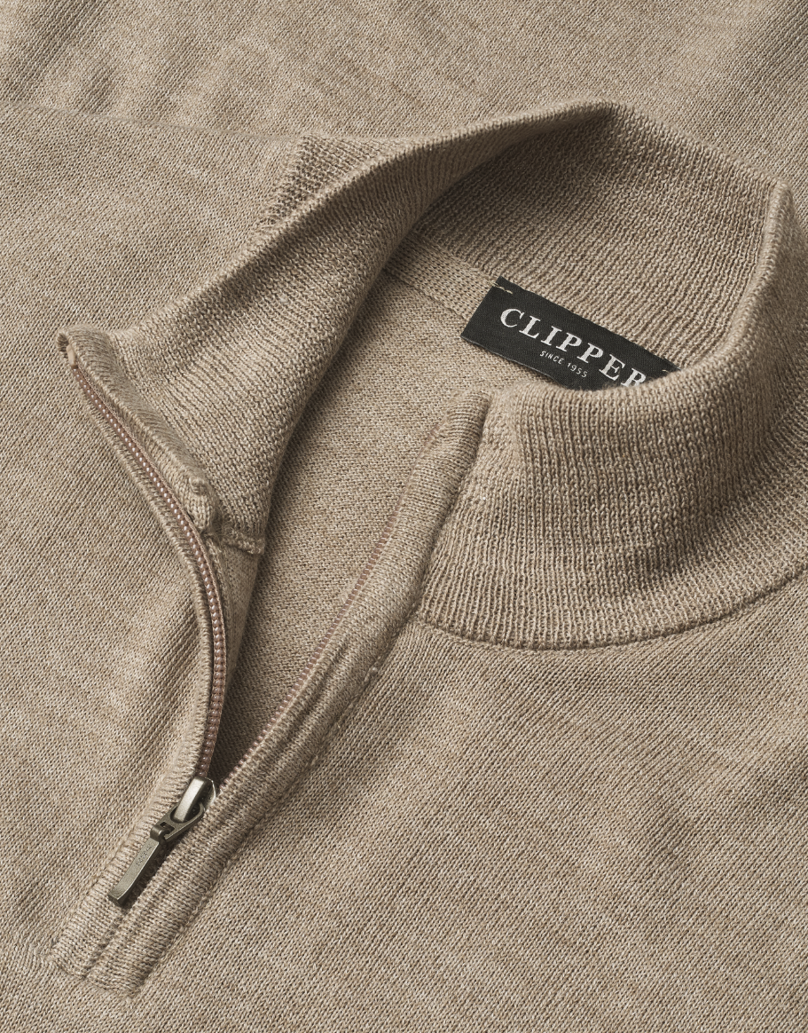 Copenhagen pullover med zip neck